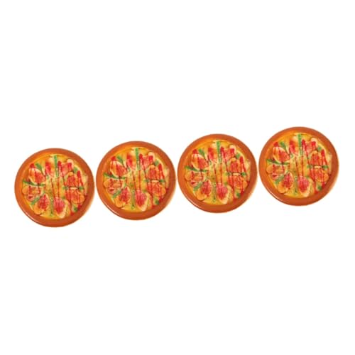 ifundom 4 Stück Simulation Pizza-Modell Falsche Pizza Modell Dekoratives Pizza Modell vorgeben, Pizza zu Spielen realistische Pizza Spielzeug Simulation Lebensmittelmodell Essen Spielen Pu von ifundom