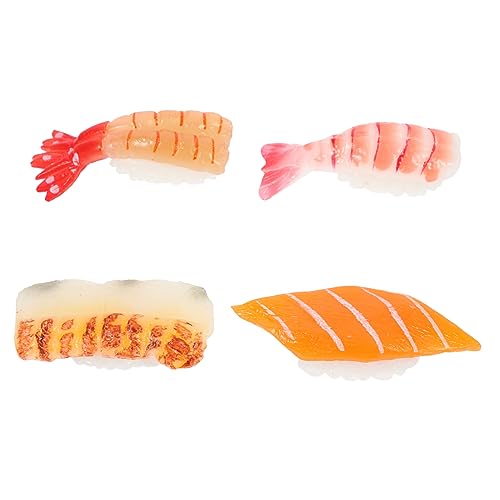 ifundom Hochsimulation 4-teiliges Sushi-Modell Entzückendes Lebensmitteldekor Kunstsushi-Spielzeug für Kreatives Layout von ifundom