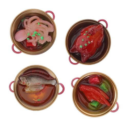 ifundom 4 Stück Teiliges Miniatur Hot Pot aus Resin Realistische Chinesische Miniaturküche Leichte für Puppenhaus Vielseitig Einsetzbar als Spiel Dekorationsobjekt ifundom 4 Stück Teiliges Miniatur Hot Pot aus Resin Realistische Chinesische Miniaturküche Leichte für Puppenhaus Vielseitig Einsetzbar als Spiel Dekorationsobjekt von ifundom