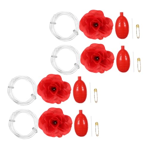 ifundom 4 Stück Teiliges Realistische Rote Spritzrose Wiederbefüllbares Wasser-scherzspielzeug für April Fools Party Langlebig Leicht und Sicher für Erwachsene ifundom 4 Stück Teiliges Realistische Rote Spritzrose Wiederbefüllbares Wasser-scherzspielzeug für April Fools Party Langlebig Leicht und Sicher für Erwachsene von ifundom