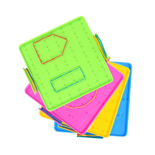 ifundom 4 Teiliges Nagelbrett Unterrichts Nagelbrett Für Die Grundschule Geoboards Für Das Klassenzimmer Kleberoller Kleiner Blockdruckroller Steckbretter Für Das von ifundom