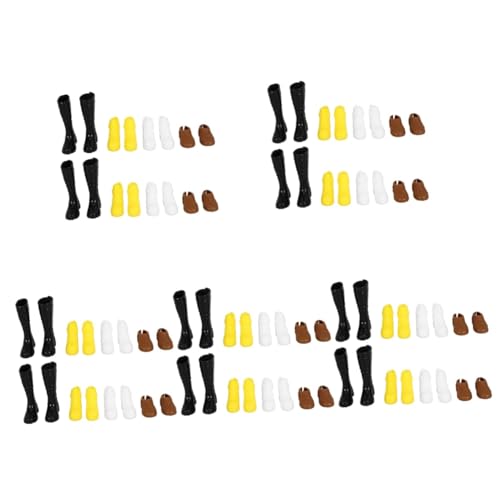 ifundom 40 Paar Junge Puppenschuhe Miniaturpuppen Schuhe Puppenstiefel puppenkleiderschrank Mini-Fingerschuhe Puppen-Freizeitschuhe Puppe dekorative Schuhe Mini-Schuhverzierung Plastik von ifundom