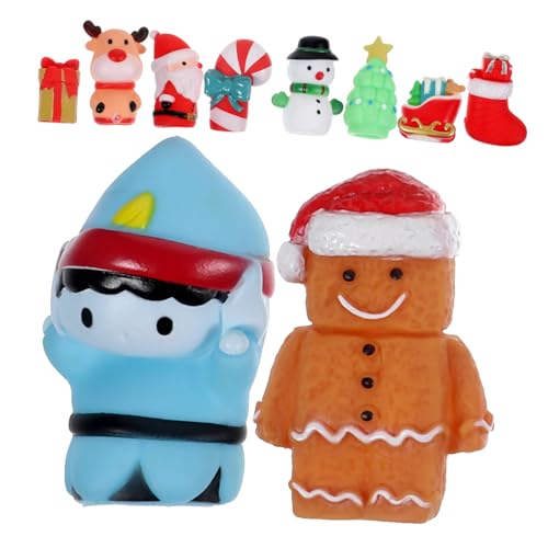 ifundom 40 STK Weihnachts- Weihnachtsfeier Tasche Spielzeug Weihnachtsmann Fingerpuppen Weihnachtspreise Für Kinder Pädagogische Fingerpuppenpuppen Weihnachtsstrumpffüller Vinyl von ifundom