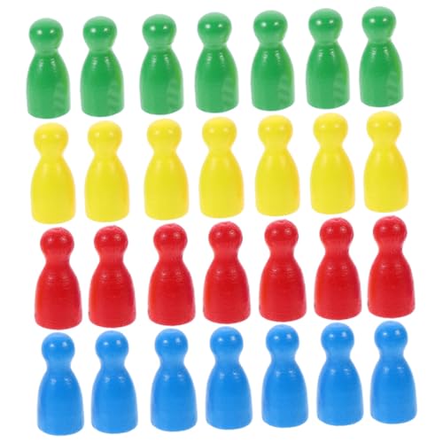 ifundom 40 Stück Holz schachspiel schachspiele aus Holz Board gamees Holz Schachbrett Chess Pieces Chess Game Schach Ersatz Zubehör für Brettspiele Schach für Brettspiel Brettspiele Bauern von ifundom