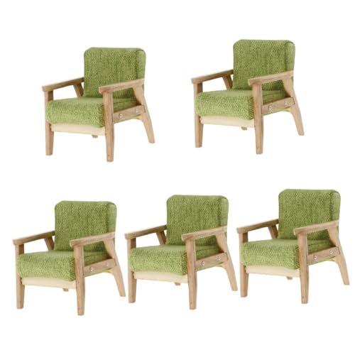 ifundom 5 Stück Puppenhaus Sofa Mini Sofa Figur Miniatur Szene Couch Modell Puppenmöbel Miniatur Sofa Modell Miniatur Sofa Mini Hausbedarf Mini Sofa Möbel Winzige Möbel von ifundom