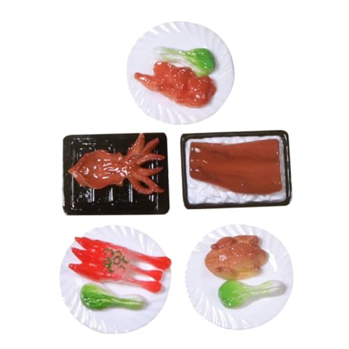 ifundom 5 Stück Simuliertes Chinesisches Essen Mini Ornament Miniatur Lebensmittel Spielzeug Mini Lebensmittel Modell Mini Spiellebensmittel Puppenhaus Lebensmittel Mini von ifundom