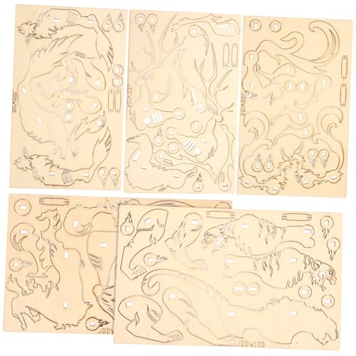 ifundom 5 Stück Teiliges Holzpuzzle Tiere DIY Holzpuzzle Modell für Holzspielzeug Konzentration Hand Auge Koordination und Räumlichem Dekorativ für Zuhause und Büro ifundom 5 Stück Teiliges Holzpuzzle Tiere DIY Holzpuzzle Modell für Holzspielzeug Konzentration Hand Auge Koordination und Räumlichem Dekorativ für Zuhause und Büro von ifundom