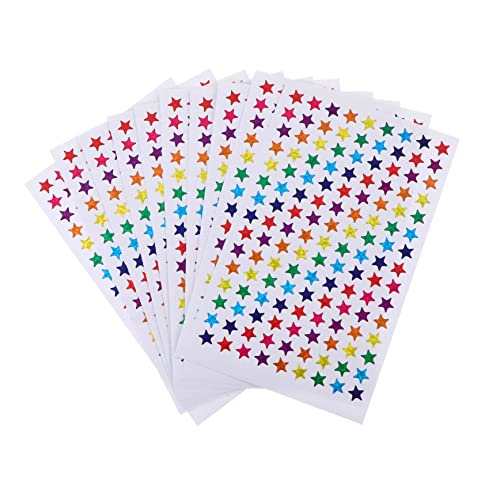 ifundom 50 Blatt Belohnungsaufkleber Kinder Dekor Klassenzimmer Aufkleber Kinder Basteln Aufkleber Bunte Sternaufkleber Kinderaufkleber Masse Sterne- -Aufkleber Kinder Aufkleber PVC von ifundom