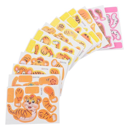 ifundom 50 Stück 3D-Puzzle- Tiger Puzzle Puzzle Set Cartoon-Rätsel Lernspielzeug für Kognitionsspielzeug für Kinderspielzeug Schaum von ifundom