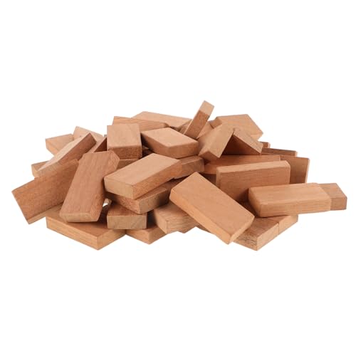 ifundom 50 Stück Domino-Spiel Mini-brettspiele Dominotisch Dominospielzeug Aus Holz Mini Dominosteine Leichte Reise-dominosteine Dominosteine ​​aus Holz Light Brown Hölzern von ifundom