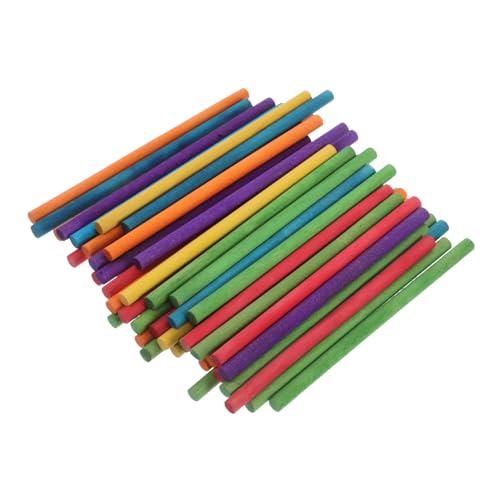 ifundom 50 Stück Kinder Percussion Sticks Instrumente Farbige Rhythmus Sticks Farbige Dübelstangen Rhythmus Musik Sticks Dübel Zum Basteln Musiksticks Aus Hartholz Zählstäbe Holz von ifundom