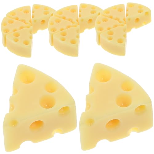 ifundom 50 Stück Mikrokäse küche deko küchen deko Käse Ornament Käseliebhaber Küchendekor Lebensmittelmodelle dekorativer Käse Simulation von Käseornamenten Käse Dekoration Harz Yellow von ifundom