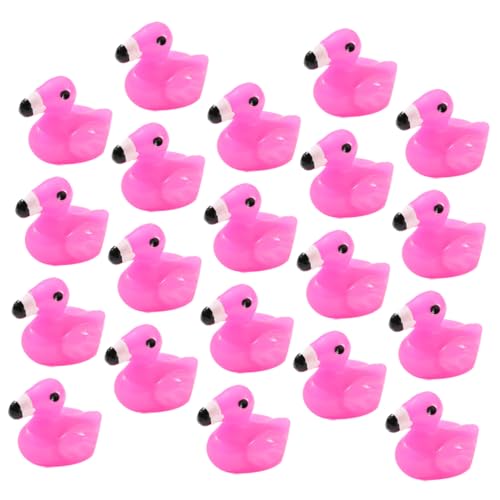 ifundom 50 Stück Mikrolandschaftsflamingo Mini-tierfiguren Flamingo-Halloween-Dekorationen Flamingo-hofdekorationen Miniaturenten Flamingos Flamingo-Party Winzige Acryltiere Rosy Harz von ifundom