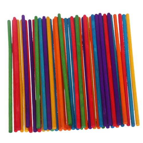 ifundom 50 Stück Rhythmusstab für Kinder Percussion Sticks für Kinder Rhythmusstäbe für Anfänger Farbenfrohe Holzstäbe Einsteiger-Instrumentenstöcke Holz musikstöcke Musiksticks hölzern von ifundom