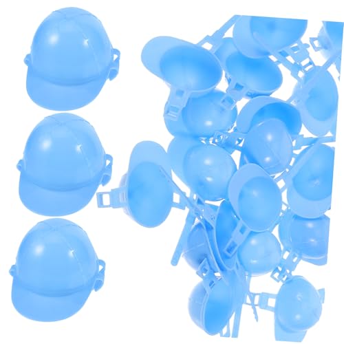 ifundom 50 Stück trinkender Hut Mini-Puppenhelme Kappe Sonnenhut Damen Mini-Strickmützen halllowen heeloween Safety Cap kuchendekoration Mini-Schutzhelm Minihelm für Puppe Plastik Sky-Blue von ifundom