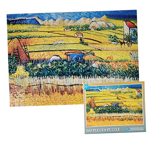 ifundom 500 Stück pädagogisches Puzzle Hunderätsel Kreis Stichsäge Kleinkind-Puzzle Puzzles zabawki stymulujące rozwój Educational Toys Papierpuzzle Puzzle für Erwachsene Yellow von ifundom