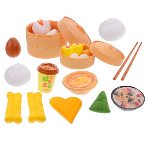 ifundom 58St Küchenspielzeug Hühnerspielzeug Dim-Sum- küche puppenspielzeug Chinesisches Frühstücksspielzeug Rollenspiel- vortäuschen Plastik Colorful von ifundom