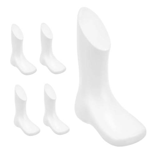 ifundom 5St Babyfußform Mannequin-Füße Socken-Mannequin-Fuß-Display falsches Bein Fußpuppe für Socken falsche Füße babysachen babyspielzeug menschliche Fußpuppen Fußanzeige Plastik Weiß von ifundom