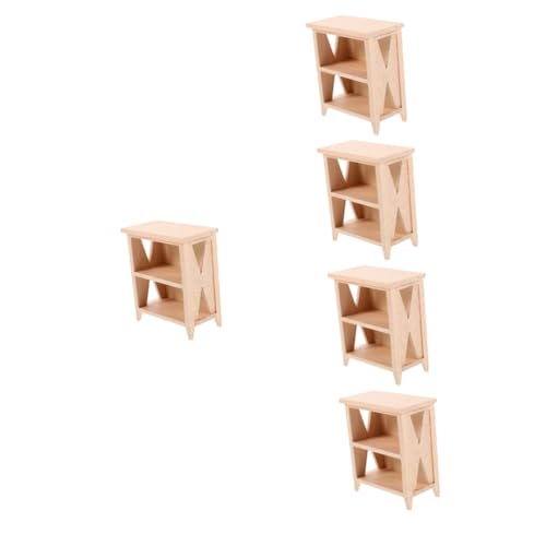 ifundom 5St Puppenhausmöbel schließfächer kleiderspind holzdeko Miniaturmöbel Dollhouse Furniture bücherregal Mini-Hausmöbel Puppenhaus-Minimöbel Puppenhaus-Miniaturen Mini-Möbel hölzern von ifundom