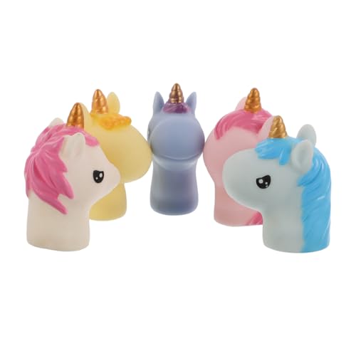 ifundom 5st Einhorn Handpuppe Fingerpuppen Spielzeug Fingermonster Halloween-minispielzeug Geschichte Zeit Fingerpuppen Tierische Fingerpuppen Spielzeug Für Nutztiere Mini-handpuppen Vinyl von ifundom