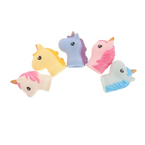 ifundom 5st Einhorn Handpuppe Lustige Fingerpuppen Tierspielzeug Aus Gummi Halloween-minispielzeug Bade Fingerpuppen Fingermonster Tierische Fingerpuppen Fingerpuppe Spielzeug Vinyl von ifundom