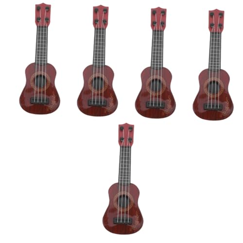 ifundom 5st Gitarrenspielzeug Für Kinder Banjo-Instrument-Spielzeug Ukulele Musikspielzeug Musikalisches Lernspielzeug Gitarren-lernspielzeug Mini-Musikinstrument Kinderspielzeug Brown Abs von ifundom