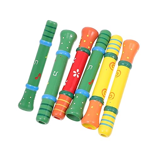 ifundom 6 STK Pfeife Aus Holz Instrument Xylophon Babypfeife Krachmacher- Gitarre Gitarrenspielzeug Für Kinderpfeife Pfeife Pfeife Hölzern von ifundom