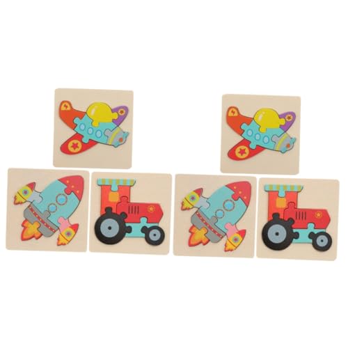 ifundom 6 STK Puzzle rätselbuch Kinder laubsägen für Kinder Kleinkindspielzeug Kinder rätsel Jungenspielzeug Rätsel für Kleinkinder Rätsel für Jungen hölzern von ifundom