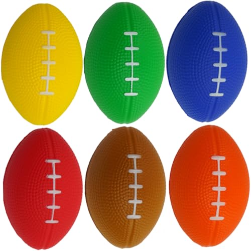 ifundom 6 Stück Fußball entlüften für kinderspielzeug Rugbyball quetschspielzeug Toy -Rugby Partygeschenke Fußball -Schwamm von ifundom