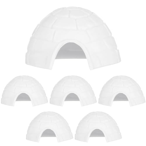 ifundom 6 Stück Mini-Iglu-Spielzeug Simulierte Eishaus-Modelle Arktische Figuren Spielzeug Für Weihnachten Mikro-Landschaft Puppenhaus-Dekoration von ifundom