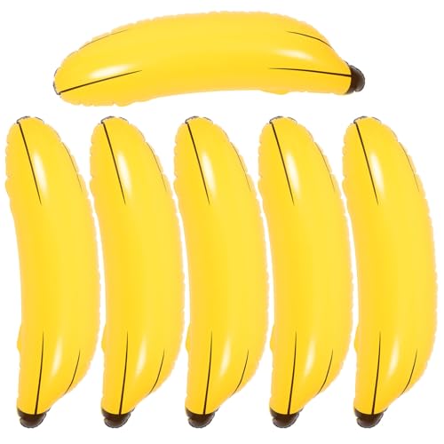 ifundom 6 Stück Riesige Aufblasbare Bananen-Jumbo-Bananen Zum Aufblasen Von Aufblasbaren Lebensmitteln Spielzeugen Großen Tombola-Preisen Lustigen Poolschwimmern von ifundom