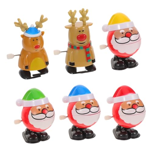 ifundom 6 Stück Weihnachts Wind-up mit Santa und Rentier Lustige Spielzeuge mit Beweglichen Figuren Partyfüllung und Deko für Weihnachtsfeiern ifundom 6 Stück Weihnachts Wind-up mit Santa und Rentier Lustige Spielzeuge mit Beweglichen Figuren Partyfüllung und Deko für Weihnachtsfeiern von ifundom