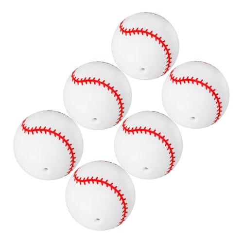 ifundom 6 Stück aufblasbarer Baseball aufblasbarer Ball gartenspielzeug Aktivitäten Schwimmbad Schläger Baseball-Geburtstagsdekorationen Babybälle PVC Weiß von ifundom