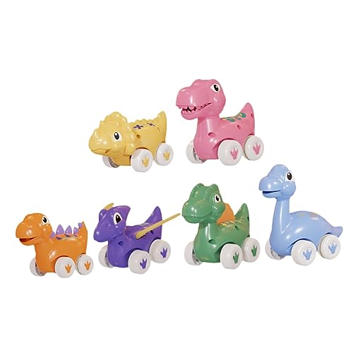 ifundom 6 Stücke Pull-Back Dinosaurier Auto Spielzeug Gleiten Auto Spielzeug Kinder Auto Spielzeug von ifundom