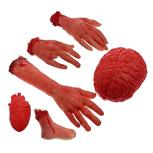 ifundom 6pcs Haunted Körper Teil Requisiten Für Halloween Dekorationen Realistische Hand Fuß Dekorationen Für Party von ifundom