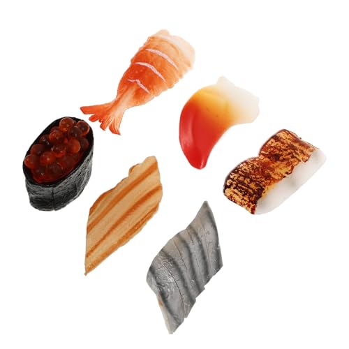 ifundom 6 Teiliges Simulations Sushi Minispielzeug Für Kleinkinder Lebensmittelspielzeug Lebensechtes Lebensmittelmodell Simuliertes Onigiri Foto Requisiten Gefälschte Lebensmittel von ifundom