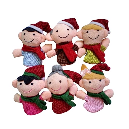 ifundom 6 Teiliges Weihnachts Fingerpuppen Set Aus Weichem Material Niedliche Cartoon Familienfiguren Interaktives Für Ideales Fingerspielzeug Für Kreative Spielmomente Und von ifundom