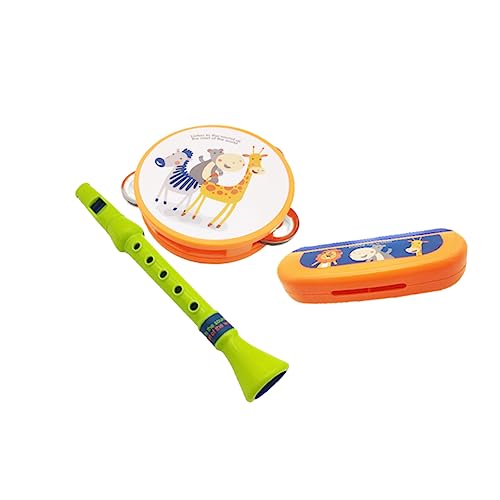 ifundom 6-teiliges Set Tamburin Mundharmonika Früherziehungsinstrument Spielzeug Mundharmonika-Instrument Kinder Mundharmonika von ifundom