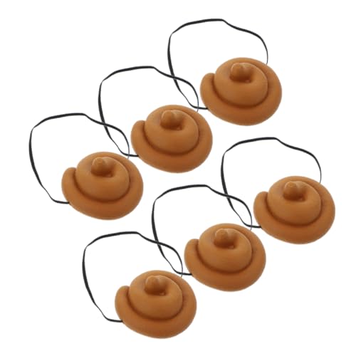 ifundom 6St Mütze verrückte Hut-Accessoires Karnevalskopf Bopper KOT-Haarband Poop-Stütze Lustige Poop Hut Spielzeug für Streiche Halloween deko Simulation Kothut Performance-Hut PVC Brown von ifundom