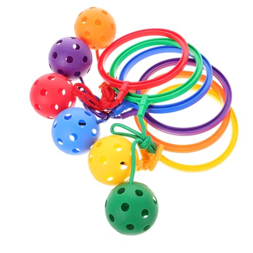 ifundom 6St Reifenball sportspiele für flummies f�r Toys for kinderknallzeug Kid Toys Kinderfußball Seil-Knöchelsprung-Ballspiel Ballspiel überspringen Plastik von ifundom