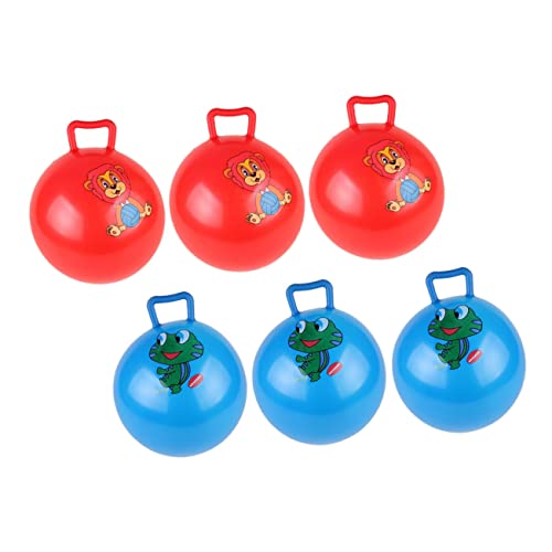 ifundom 6St Schläger handhaben hüpfen hüpfen Kinderpädagogische Spielzeuge prallen hupfball für Activity für pufferball Kugelkugel für Cartoon-Muster-Hopping-Ball PVC von ifundom