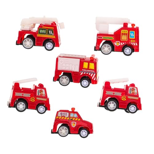 ifundom 6er Set Feuerwehrfahrzeug Modelle Mini Spielzeugautos Für Ab 3 Jahren Lernspielzeug Zur Der Motorik Ideal Als Für Jungen Und ädchen von ifundom