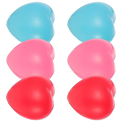 ifundom 6st Herz-Stress-Ball Gastgeschenke Kleine Stressbälle Herz-quetschspielzeug Entzückendes Kinderspielzeug Herz Spielzeug Lustige Stressbälle Party Entspannende Spielsachen Pu von ifundom