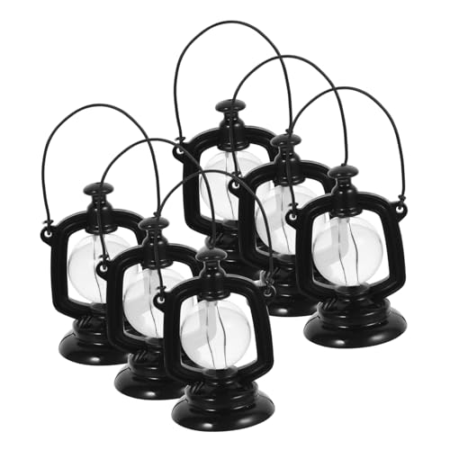 ifundom 6st Puppenhaus Petroleumlampe Miniaturmodell Einer Kerosinlampe Winziges Hausdekor Puppenhaus-Party-kerosin-licht-dekor Miniatur-lampendekor Puppenlampendekoration Black von ifundom