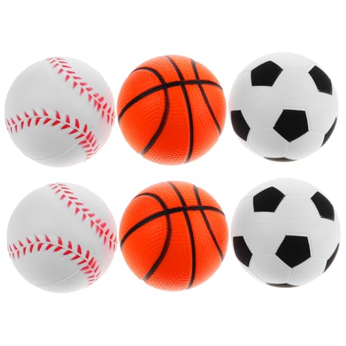 ifundom 6st Schaumstoff-stressball Pu-Baseball-Spielzeug Sportbälle Aus Schaumstoff Lustige Squeeze-bälle Rugby-Spielzeug Für Kinder Fußballspielzeug Für Kinder Kugelspielzeug Polyurethan von ifundom