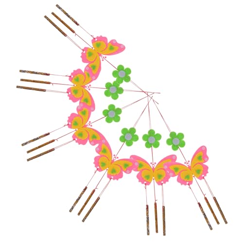 ifundom 6st Schmetterlings-Windspiel Sonnenschmetterling Röhren Für Windspiele Schmetterling Dekorationen Schmetterlings-bastelsets Windspielset Für Blase Zauberstab Vlies von ifundom