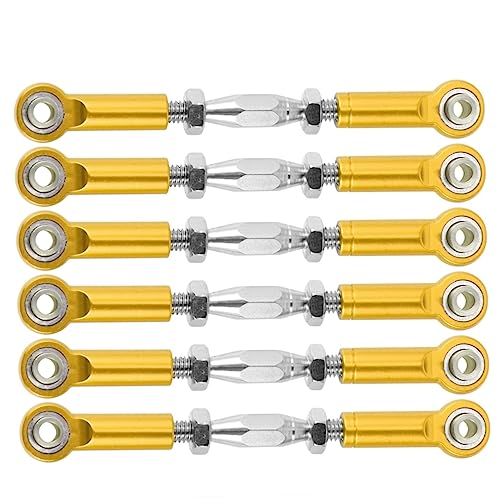 ifundom 6st Stangengestänge Für LKW Camber-Links Rc Auto Stangengestänge Rennwagen Rc-stab Rc Auto Schubstange Spannschlossgestänge Spannschlösser Aus Aluminium Spannschlossstange Yellow von ifundom