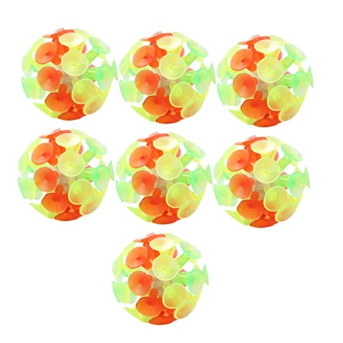 ifundom 7St Saugnapfkugeln interaktives party für toys stressabbau glow balls Saugnapf. Saugspielzeug lustiger Saugball Sprungball Colorful von ifundom