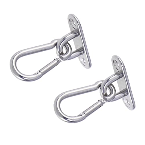 ifundom 8 STK Ankerhalterung schaukelhaken Gymnastics Rings Decken Halterung Yoga schaukel halsketen Deckenhaken Augenhaken du Haken Installation Einer Yoga-Hängematte Deckenanker Silver von ifundom