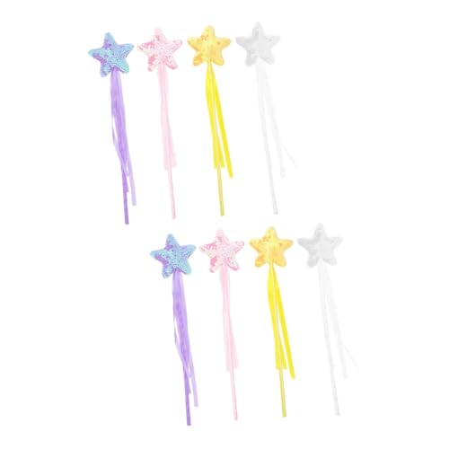 ifundom 8 STK Zauberstab Fairy Wand Kinder Accessoires Fasching kindergeschenke spielzeuge Toy Feenstab Partyzubehör Zauberstäbe der Engelsfee Sterne Fee Sticks Sternenstab Stoff von ifundom